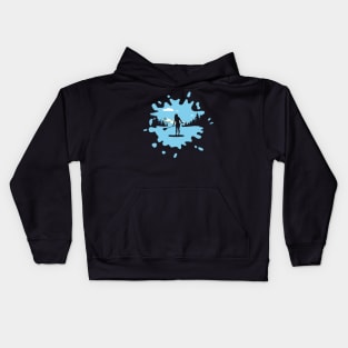 Blue Surfer Logo Padelboard Kids Hoodie